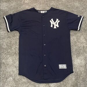 VGC New York Yankees Navy Blue Replica Jersey - Size Youth XL